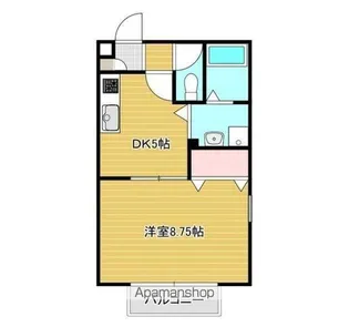 パセオ新在家【1階】の間取り