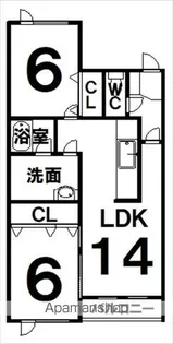 ストロベリーフィールズF−Ⅱ【1階】の間取り