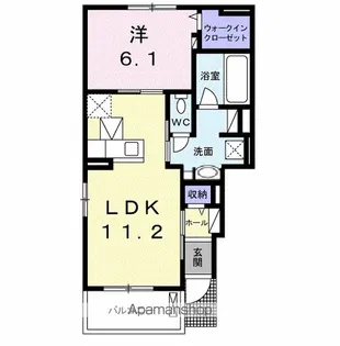 エレガント フランB【1階】の間取り