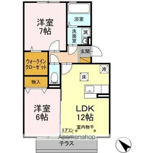 スプリングフォレスト B【1階】の間取り