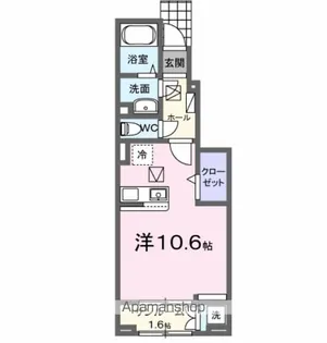 ディーア・レオラ【1階】の間取り