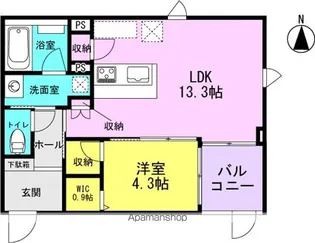 リスタ塚口【1階】の間取り