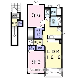 大阪府貝塚市水間【アパート】の間取り