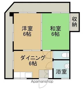 安村ハイツ【3-A号室】の間取り