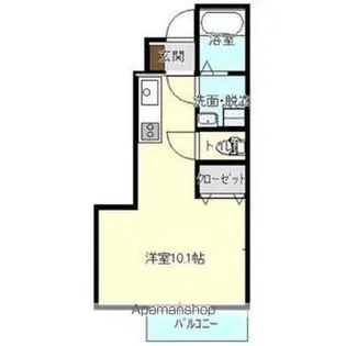 シャンブル・クレールB棟【1階】の間取り