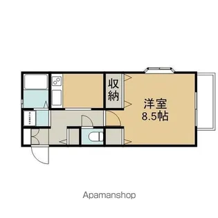 山都フラッツA【201号室】の間取り