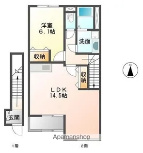 グラン フェリシア Ⅰ【2階】の間取り
