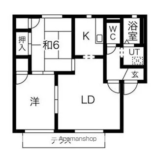 オーシャン【202号室】の間取り