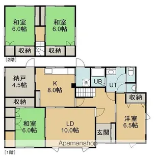 北海道函館市本通4丁目【一戸建】の間取り