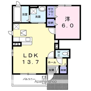 ロコ ソレイユ アン【1階】の間取り