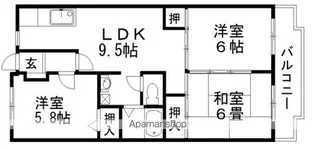 リヴェールJUNⅡ【3階】の間取り