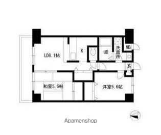 オークタウン鎌ヶ谷【1階】の間取り