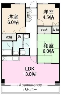 ルネコート太田【6階】の間取り