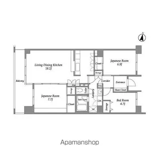 テレパレス西千葉【4階】の間取り