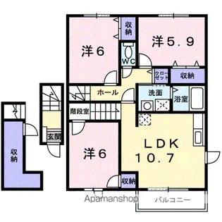 エクセレントC【203号室】の間取り