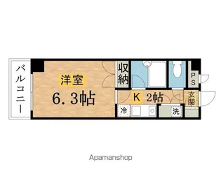 ビレッジコア八王子【1階】の間取り