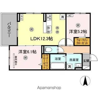 ル コンテ【2階】の間取り