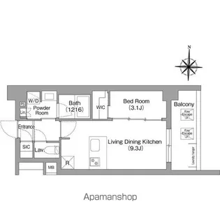 コンフォリア・リヴ永福町【1階】の間取り
