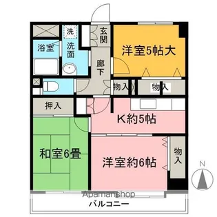エルドール入間【6階】の間取り