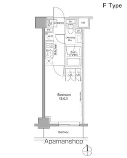 ザ・パークハビオ上野御徒町【2階】の間取り