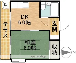 西部第3ハイツ【1階】の間取り