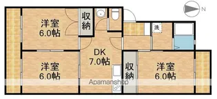 ウィンディホクエンⅠ【3階】の間取り