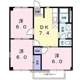 マツモトハイツ【2階】の間取り