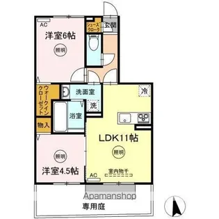 ラ・ソフィー【1階】の間取り