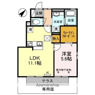 サンサンスクエア【1階】の間取り