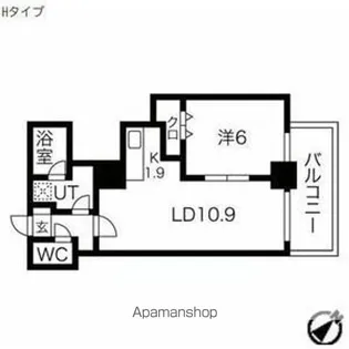 ドエル琴似【6階】の間取り
