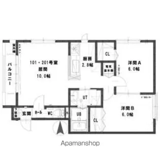 ルミエール榮寿【2階】の間取り