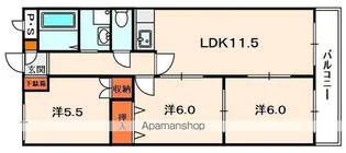 ウエストサイド楠葉【2階】の間取り