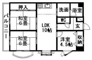 フォレスト一宮【3階】の間取り