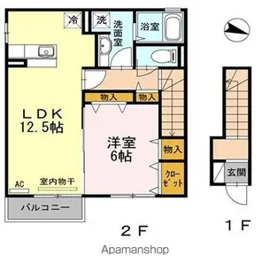 ルーラル タウン【A201号室】の間取り
