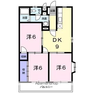 アビタシオンビラージュ1【1階】の間取り