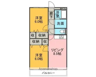シティーリバー【1階】の間取り