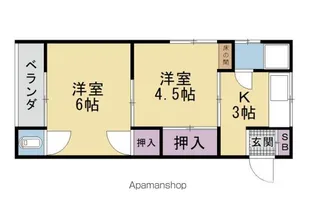 片山ハウス【12号室】の間取り