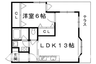 コミュニティー藤森【302号室】の間取り
