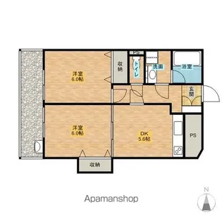 新田東3・8・3【302号室】の間取り