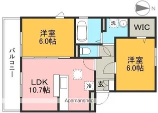 ブリッジ杉井流【1階】の間取り