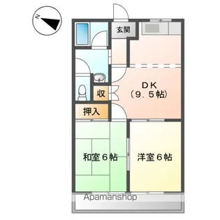 メゾンブランシュ【2階】の間取り