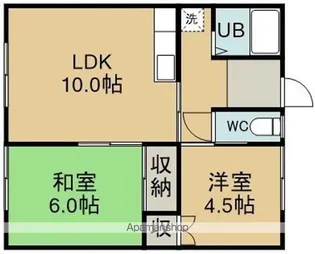 ハイツ竹越(ハイツタケコシ)【5号室】の間取り