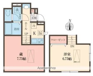 東京都葛飾区東立石3丁目【アパート】の間取り