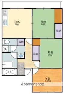 ガーデンコートほなみ【1階】の間取り