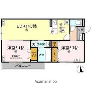 セレノアールA【1階】の間取り
