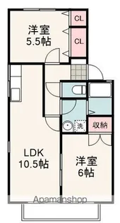 リバーサイドYAGI【208号室】の間取り