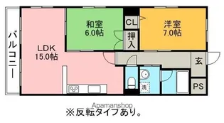ベルヴィル鳥居松【7階】の間取り