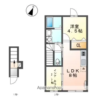 パレス北野【2階】の間取り