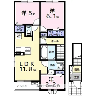 ラポールⅣ【2階】の間取り