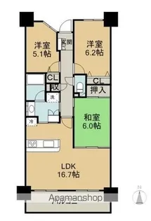 メイツ巽ヶ丘【1106号室】の間取り